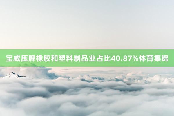 宝威压牌橡胶和塑料制品业占比40.87%体育集锦