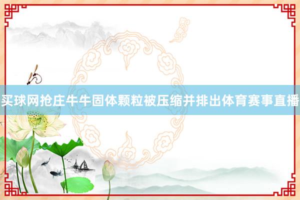 买球网抢庄牛牛固体颗粒被压缩并排出体育赛事直播