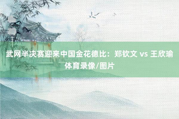 武网半决赛迎来中国金花德比：郑钦文 vs 王欣瑜体育录像/图片